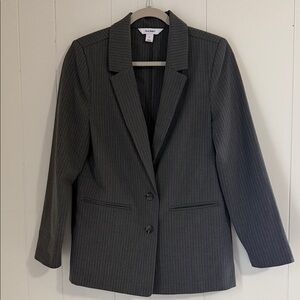 Old Navy Women's Dark Gray Pinstripe Blazer